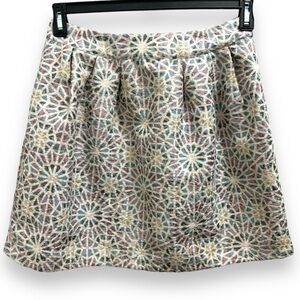Francesca’s Miami Sparkly Geometrical Pattern Mini Skirt - Medium